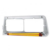 24 LED Freightliner FLD Headlight Bezel - GLO Light - Amber Lens