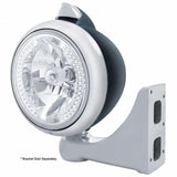 Black Guide 682-C Headlight H4 w/ White LED & Original Style LED Signal - Clear Lens