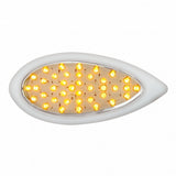 39 LED "Teardrop" Turn Signal Light w/Bezel - Amber LED/Clear Lens