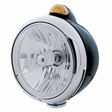 Black Guide 682-C Headlight Crystal H4 & Dual Mode LED Signal - Amber Lens