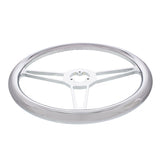 Chrome Aluminum 18" Steering Wheel - 3-Spoke