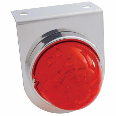 Stainless Light Bracket w/ 17 LED Dual Function Watermelon Lights - Red LED/Red Lens