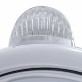 Stainless Steel Guide 682-C Headlight H4 w/ 6 Amber LED & LED Signal - Clear Lens