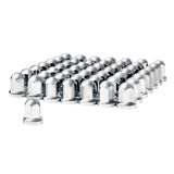 33mm X 2-7/16" Chrome Plastic Standard Nut Cover With Flange - Push-On (Color Box of 60)