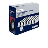 33mm X 2-7/16" Chrome Plastic Standard Nut Cover With Flange - Push-On (Color Box of 60)