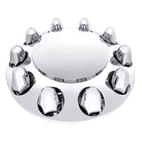 Chrome Front Axle Cover With Dome Cap & 1-1/2" Nut Covers - Push-On
