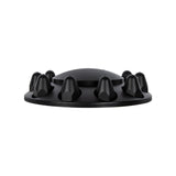 Matte Black Front Axle Cover With Dome Cap & 1-1/2" Nut Covers - Push-On