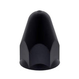 1-1/2" X 2-3/4" Matte Black Painted Plastic Bullet Nut Covers - Push-On (Bulk)