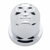 1/2" x 1" Chrome Plastic Skull Nut Cover - Push-On (10 Pack)
