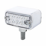 10 LED Dual Function T Mount Reflector Double Face Light w/ No Bezel - Amber & Red LED/Clear Lens