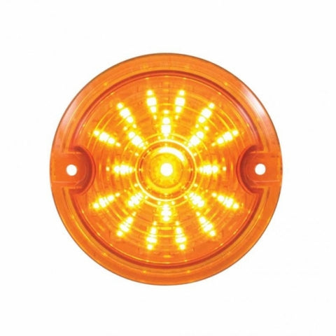 21 LED 3 1/4" Harley Signal Light w/1156 Plug - Amber LED/Amber Lens