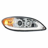 Chrome Projection Headlight With LED Light Bar For International Prostar