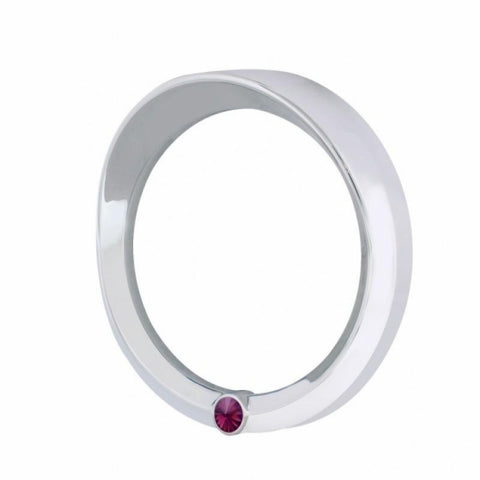 2006+ Peterbilt Signature Speed/Tachometer Gauge Cover w/ Visor - Purple Diamond