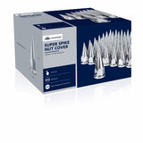 33mm x 4 7/8" Chrome Plastic Super Spike Nut Cover - Push-On (60 Pack)