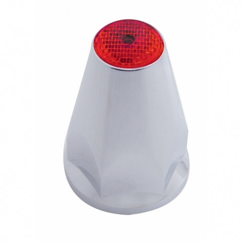 33 mm x 2 3/4" Red Reflector Nut Cover w/ Flange - Push-On (20/Pack)