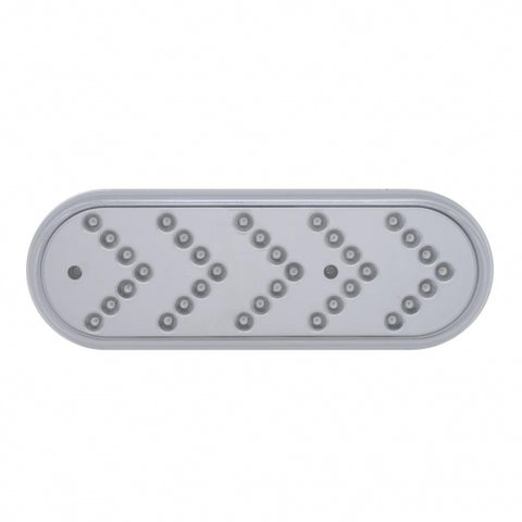 35 LED Reflector Oval Sequential Turn Signal Light - Amber LED/Clear Lens