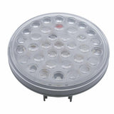 3 3/4" Bolt Pattern Stainless Spring Loaded Light Bar w/ Six 36 LED 4" Lights & Grommets - Red LED/Clear Lens