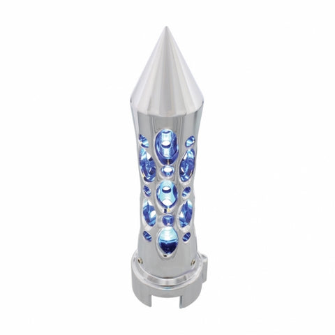 LED "Daytona" Spike Gearshift Knob w/ Adaptor for 13/15/18 Speed - Blue