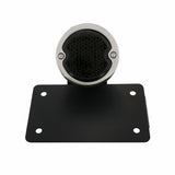 LED Black "Bobber" Style Horizontal Tail Light With License Light - Smoke Lens