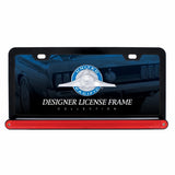 Black License Frame with 24 LED 12" GLO Light Bar - Red LED/Red Lens