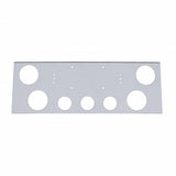 Stainless Rear Center Panel - Four 4" & Three 2 1/2" Light Cutouts