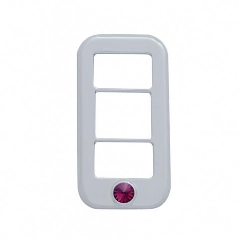 Freightliner Rocker Switch Cover w/ 3 Openings - Purple Diamond