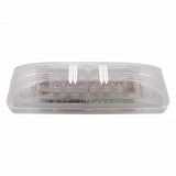 12 LED Rectangular Clearance/Marker Light - Red LED/Clear Lens