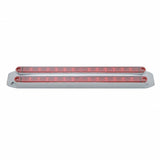 Dual 14 LED 12" Stop, Turn & Tail Light Bars - Red LED/Red Lens