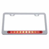 10 LED Light Bar License Frame - Red LED/Red Lens