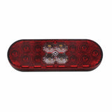 6” Oval Combo Light with 14 LED Stop, Turn & Tail Light & 16 LED Back-Up Light - Red LED/Red Lens