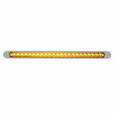 23 LED 17 1/4" Reflector Turn Signal Light Bar w/ Bezel - Amber LED/Amber Lens