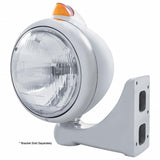 Chrome Guide 682-C Headlight H6024 & Original Style LED Signal - Amber Lens