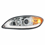 Chrome Projection Headlight With LED Light Bar For International Prostar