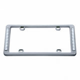 14 LED Chrome License Frame - White LED/Clear Lens