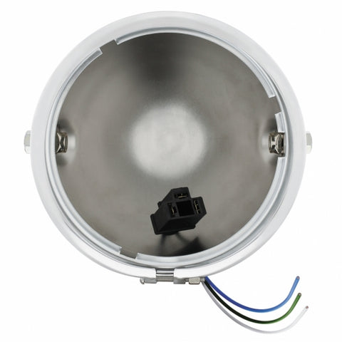 Chrome 5 3/4" Motorcycle Headlight Housing Only - Side Mount