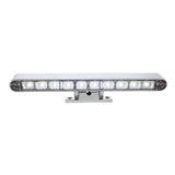 Chrome 10 LED Light Bar with 180 Degree Swivel Base - Dual Function White LED/Clear Lens
