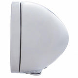 Stainless Steel Bullet Classic Headlight H4 w/ White LED & Dual Mode LED Signal-Clear Lens