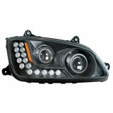 Kenworth T660/T440/T470 "Blackout" Projection Headlight w/ LED Turn Signal