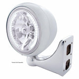 Stainless Steel Guide 682-C Style Headlight H4 Bulb w/ 34 White LED