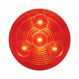4 LED 2 1/2" Low Profile Clearance/Marker Light - Red LED/Red Lens