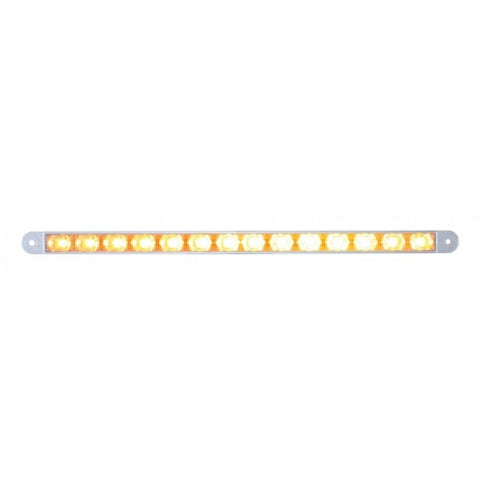 14 Amber LED 12" Auxiliary Warning Light Bar - Clear Lens