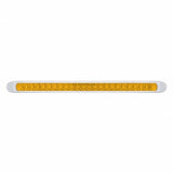 23 LED 17 1/4" Reflector Turn Signal Light Bar w/ Bezel - Amber LED/Amber Lens