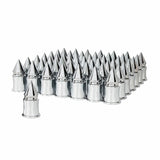33mm X 4 3/8" Chrome Plastic V-Spike Nut Cover - Push-On (60 Pack)