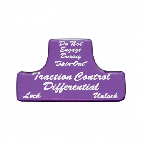 "Traction Control Differential" Switch Guard Sticker Only - Purple