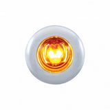 2 LED Mini Clearance/Marker Light w/ Bezel - Amber LED/Amber Lens