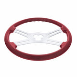 18" Vibrant Color 4 Spoke Steering Wheel - Candy Red