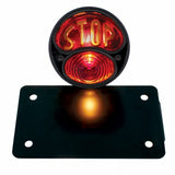 1928 Ford "Stop" Lettering Tail Light - Horizontal w/Black Rim/Black Housing