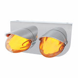Stainless Light Bracket w/ Two 9 LED Dual Function "GLO" Watermelon Grakon 1000 Lights & Visors - Amber LED/ Clear Lens