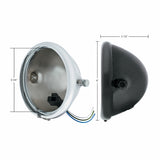 Black 5 3/4" Motorcycle Headlight Housing Only - Side Mount