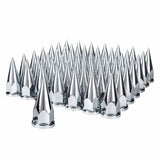 33mm x 4 7/8" Chrome Plastic Super Spike Nut Cover - Push-On (60 Pack)